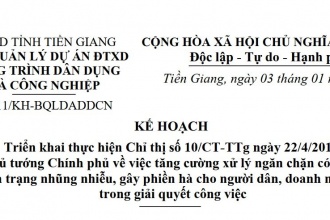 Kế hoạch Triển khai thực hiện Chỉ thị số 10/CT-TTg ngày 22/4/2019 của Thủ tướng Chính phủ về việc tăng cường xử lý ngăn chặn có hiệu quả tình trạng nhũng nhiễu, gây phiền hà cho người dân, doanh nghiệp trong giải quyết công việc
